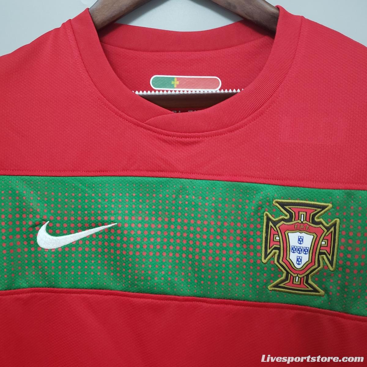 2010 Portugal red Camisa de futebol retro Soccer Jersey