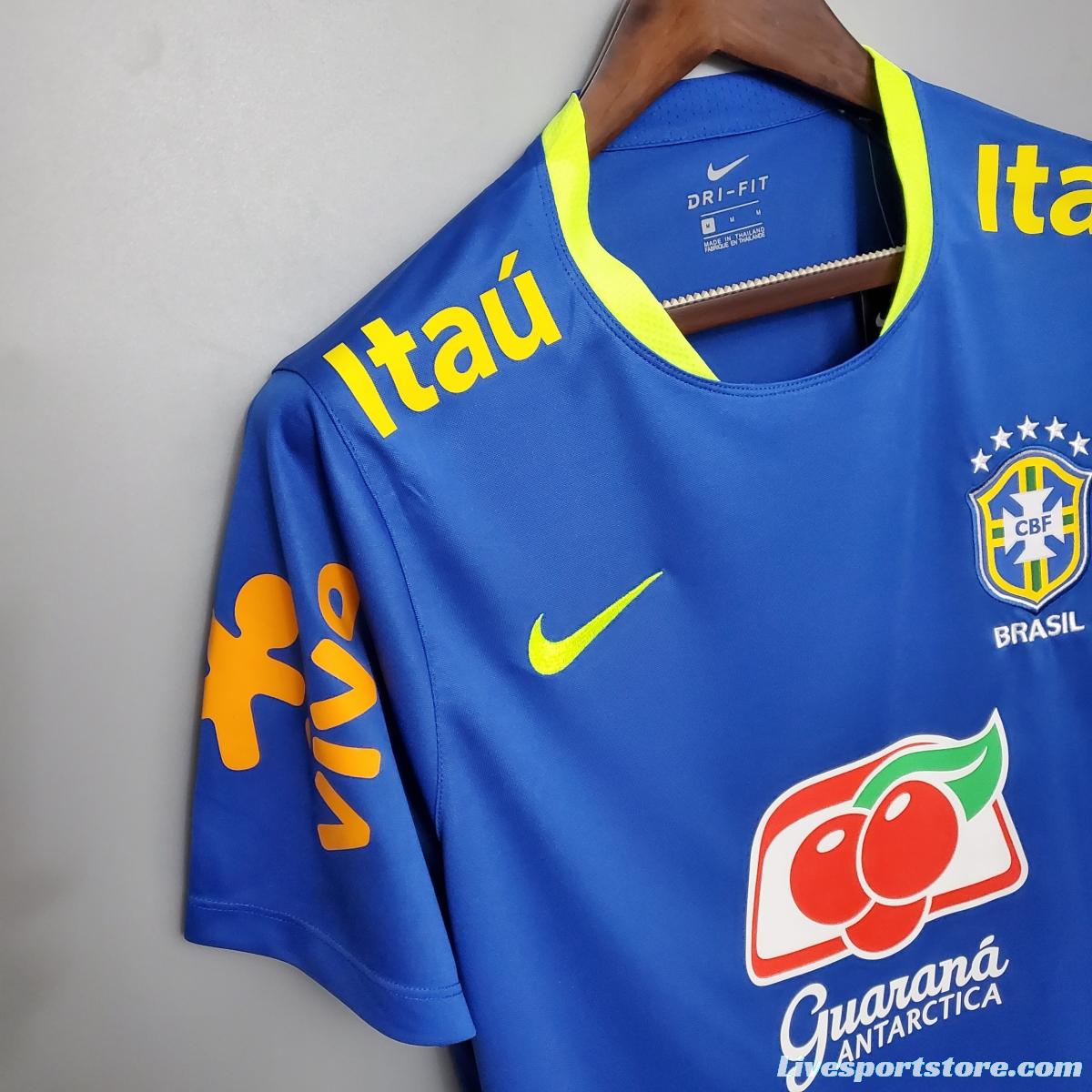 Brazil training suit blue Soccer Jersey