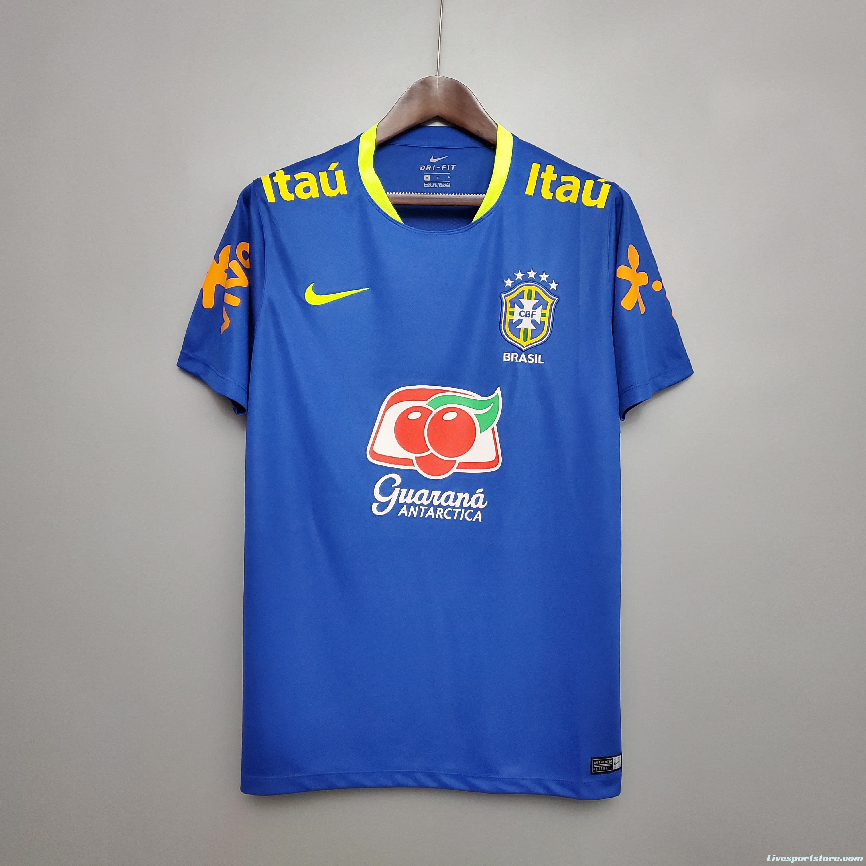 Brazil training suit blue Soccer Jersey