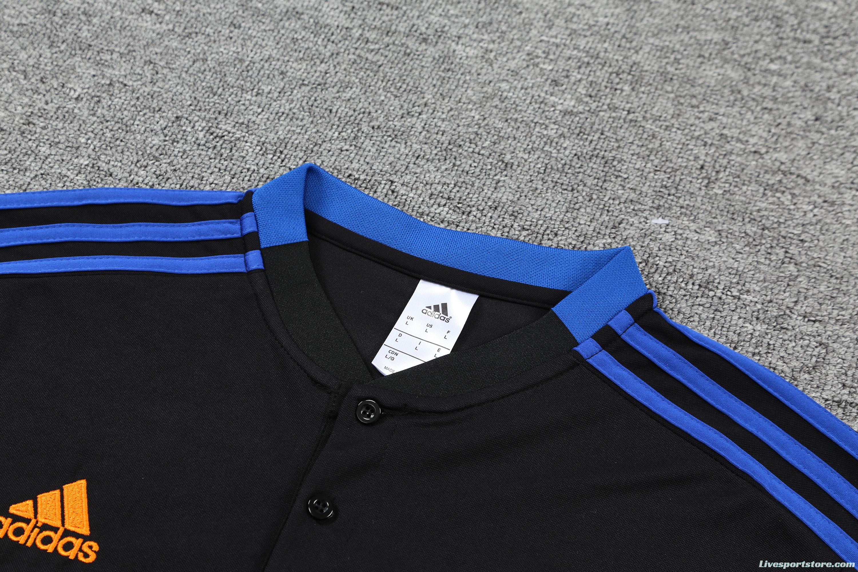 Real Madrid POLO kit black and blue stripes (not supported to be sold separately)