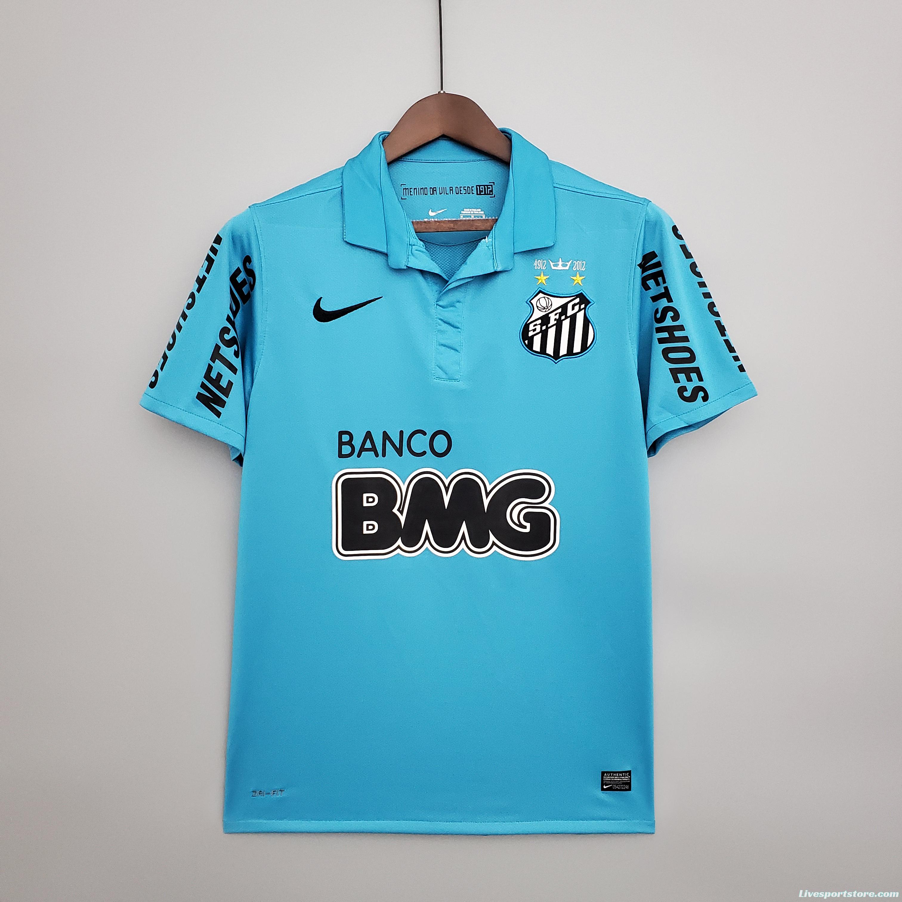 Retro 12/13 Santos Third Blue Soccer Jersey