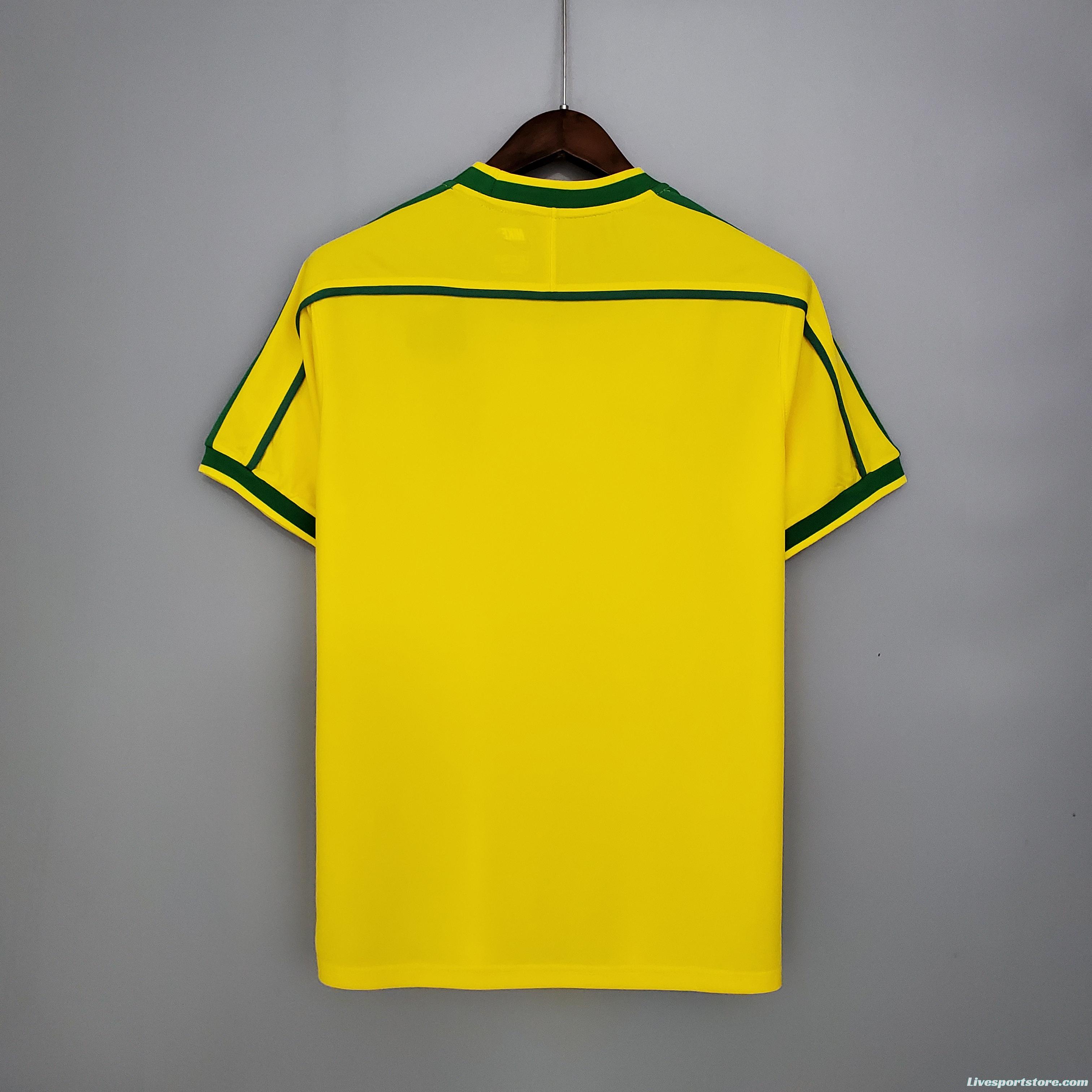 Retro Brazil 1998 home Soccer Jersey