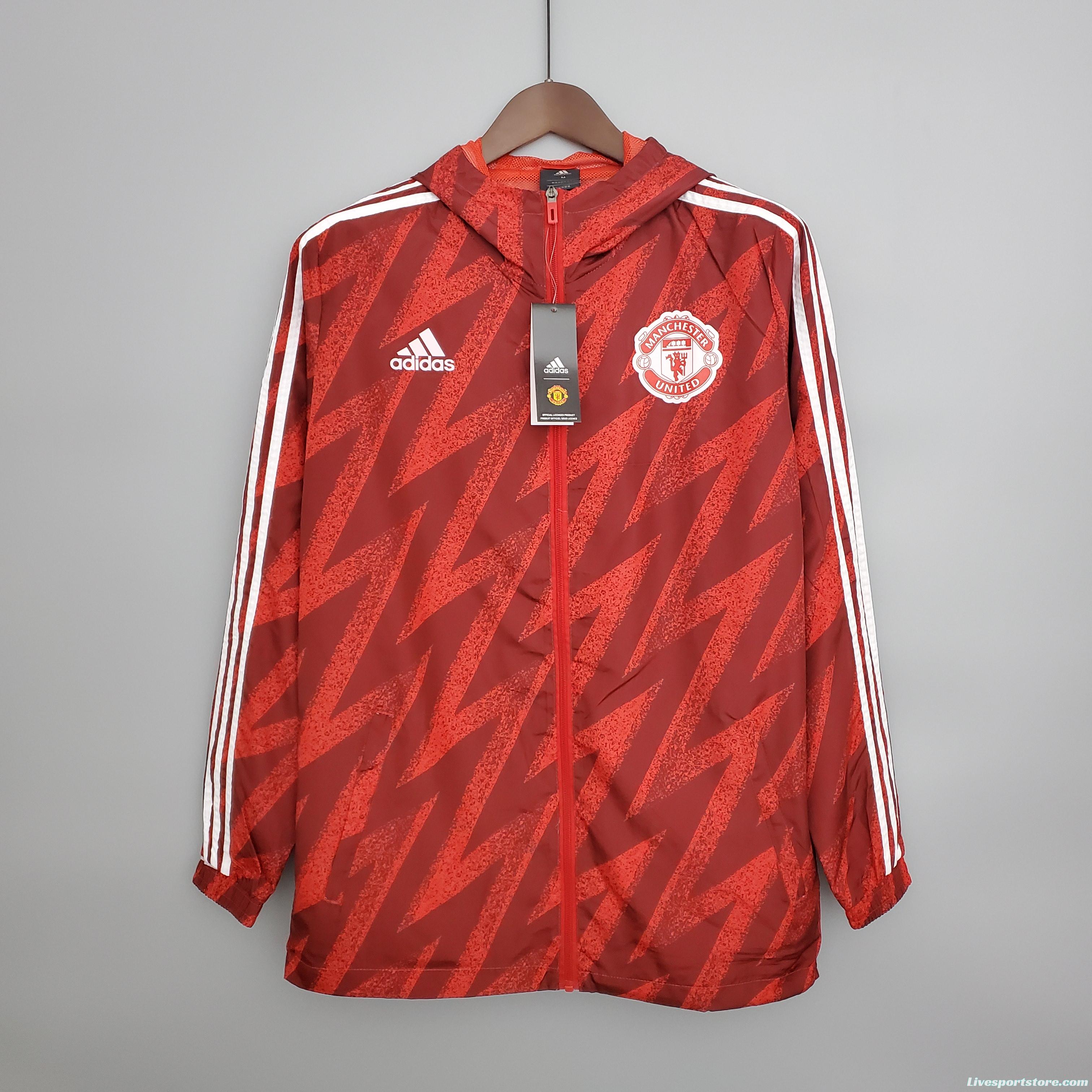 Windbreaker Manchester United red Soccer Jersey