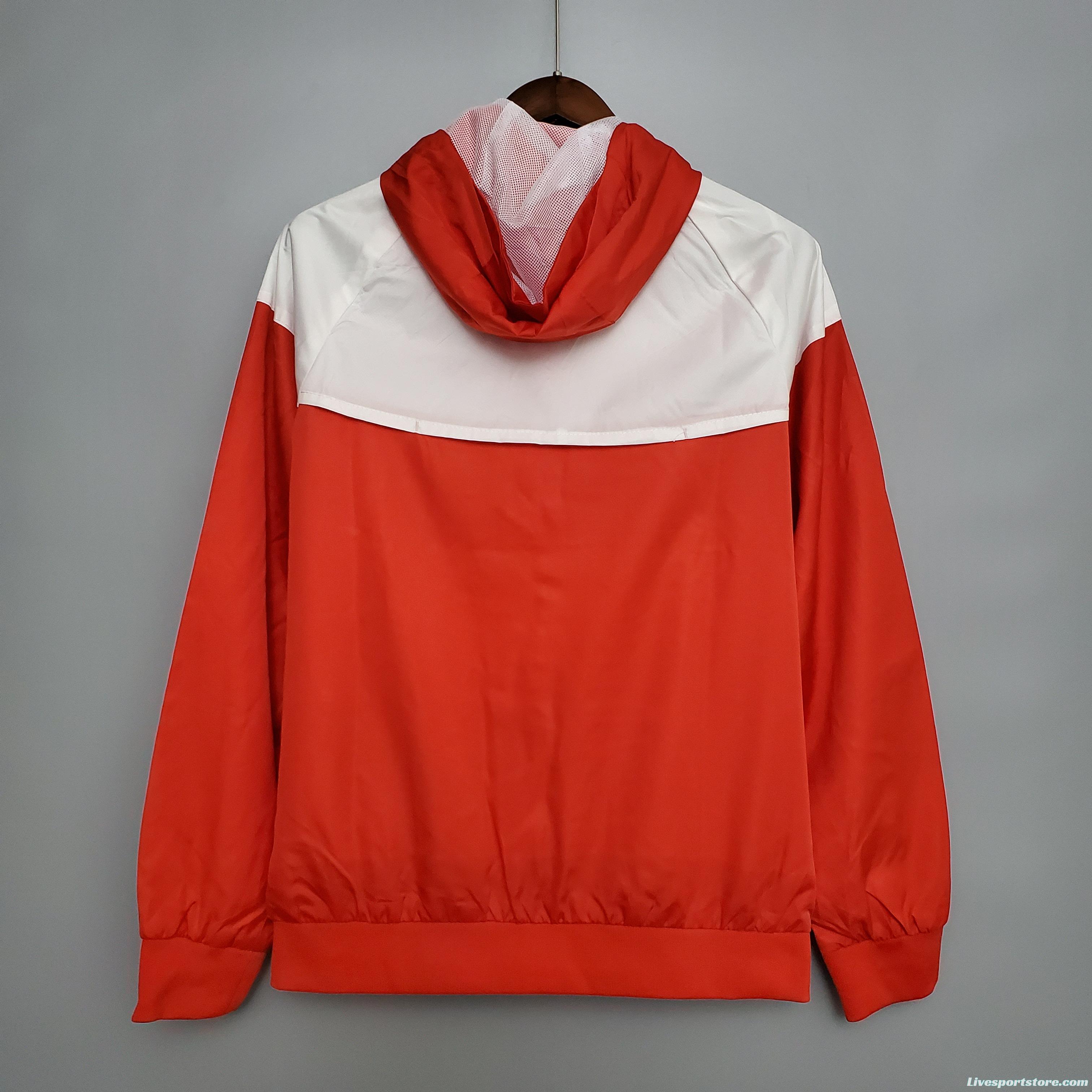 Windbreaker Internacional Red and White Soccer Jersey