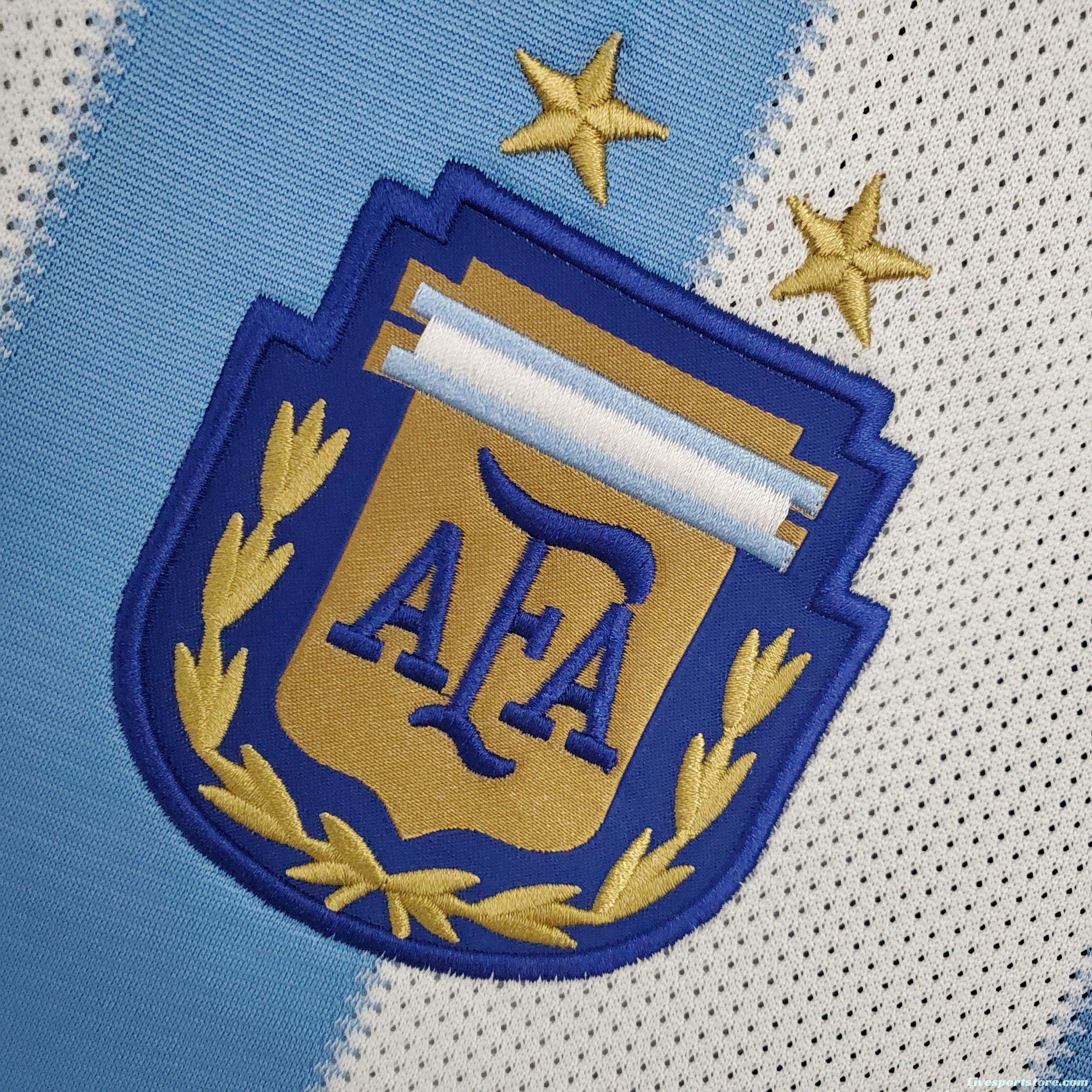 Retro 2010 Argentina home Soccer Jersey