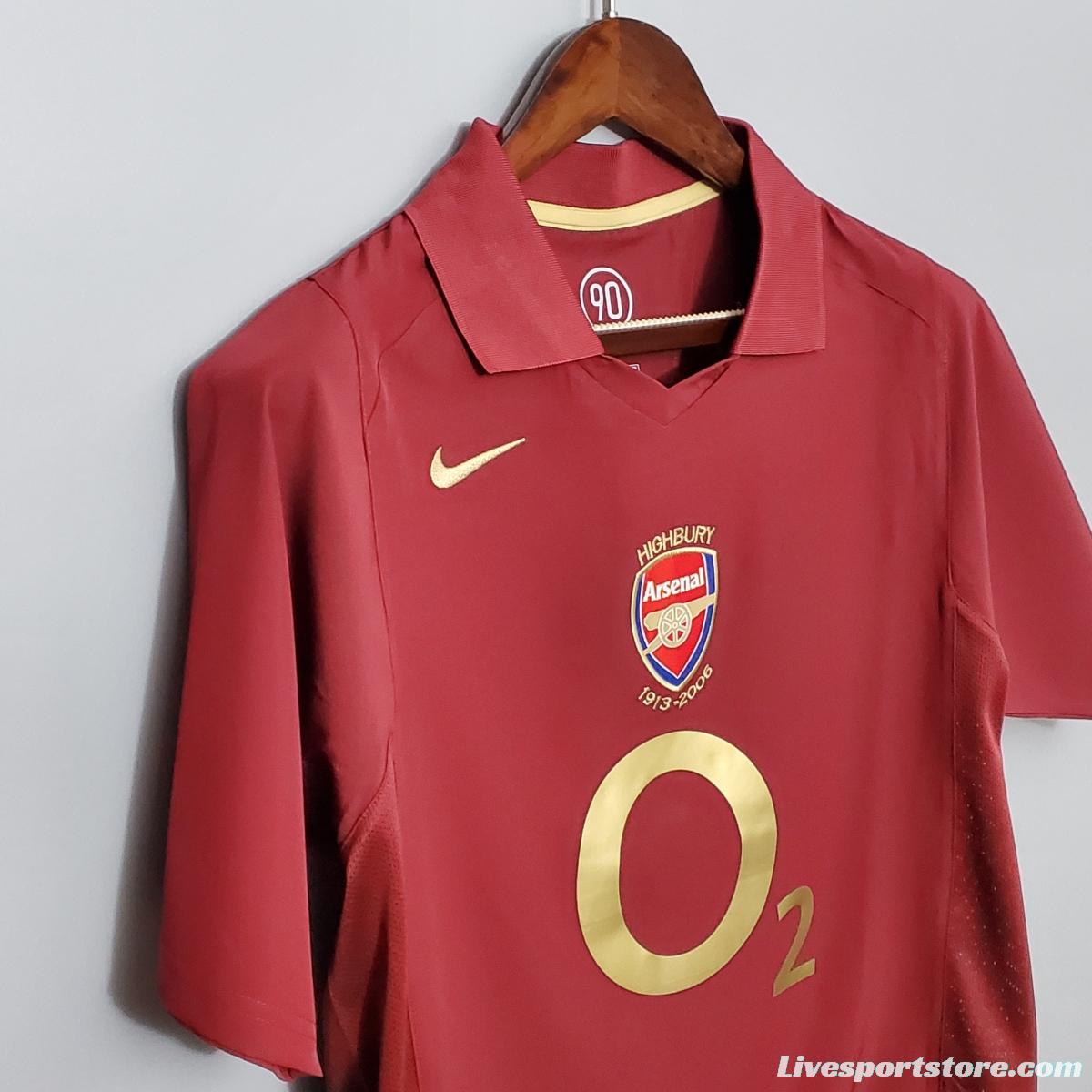 Retro 05/06 Arsenal home Soccer Jersey