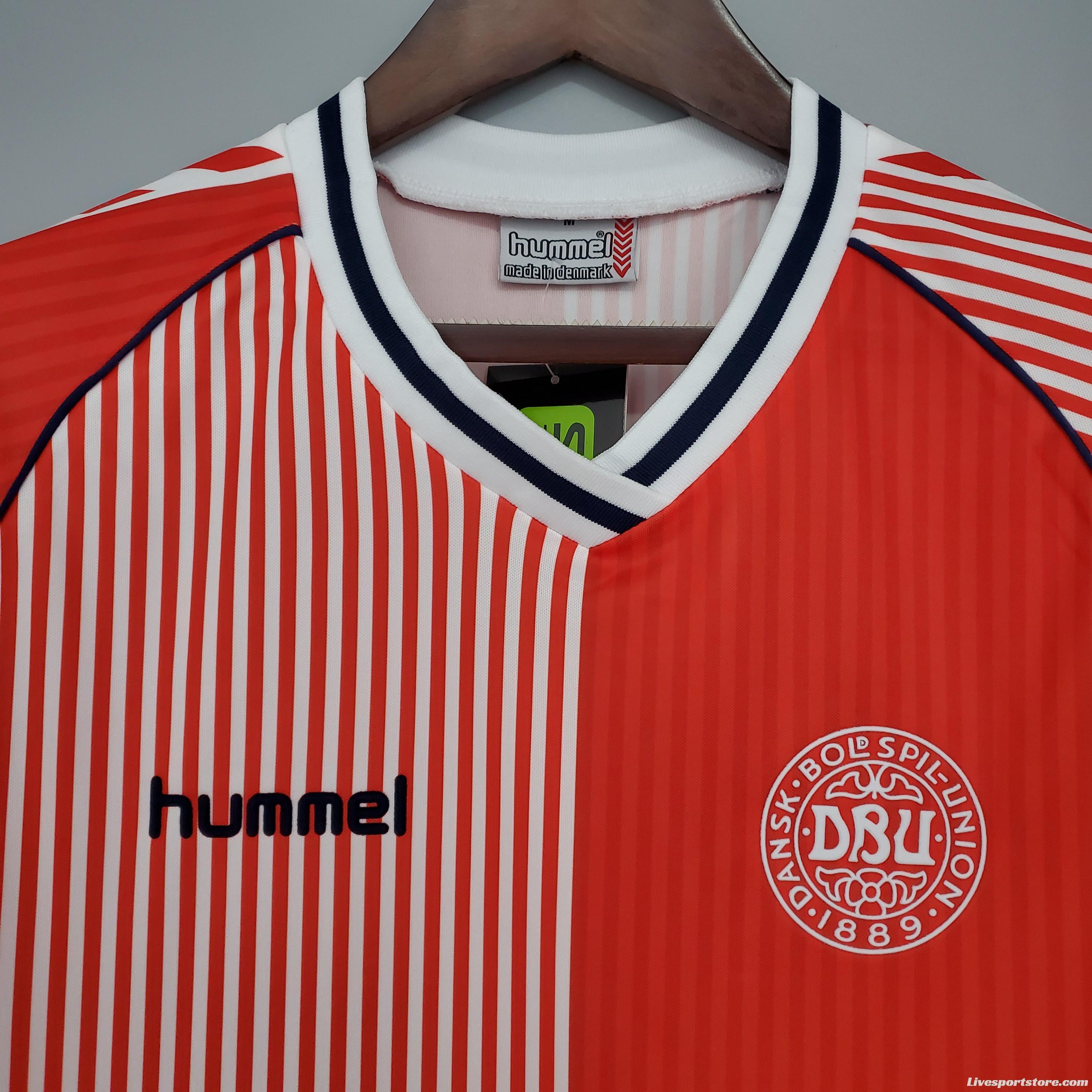 Retro Denmark 1986 home Soccer Jersey