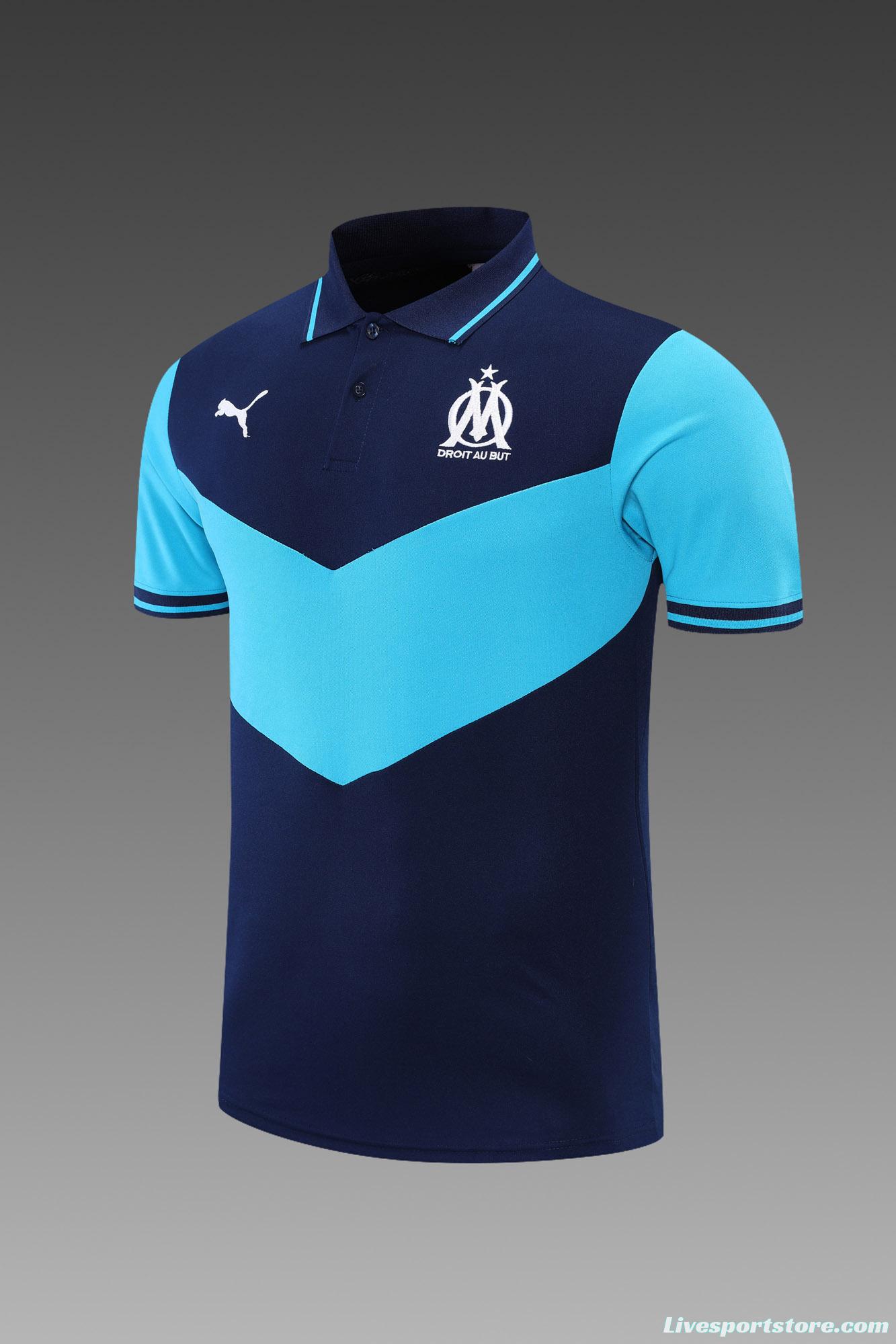 Olympique de Marseille POLO kit royal blue (not sold separately)