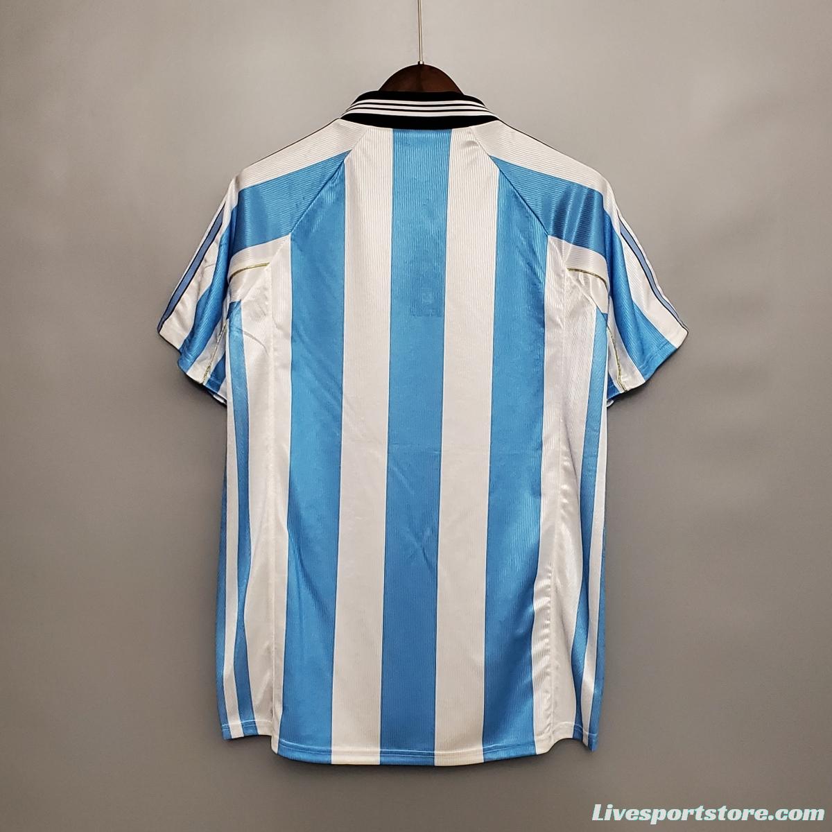 Retro Argentina 1998 home Soccer Jersey