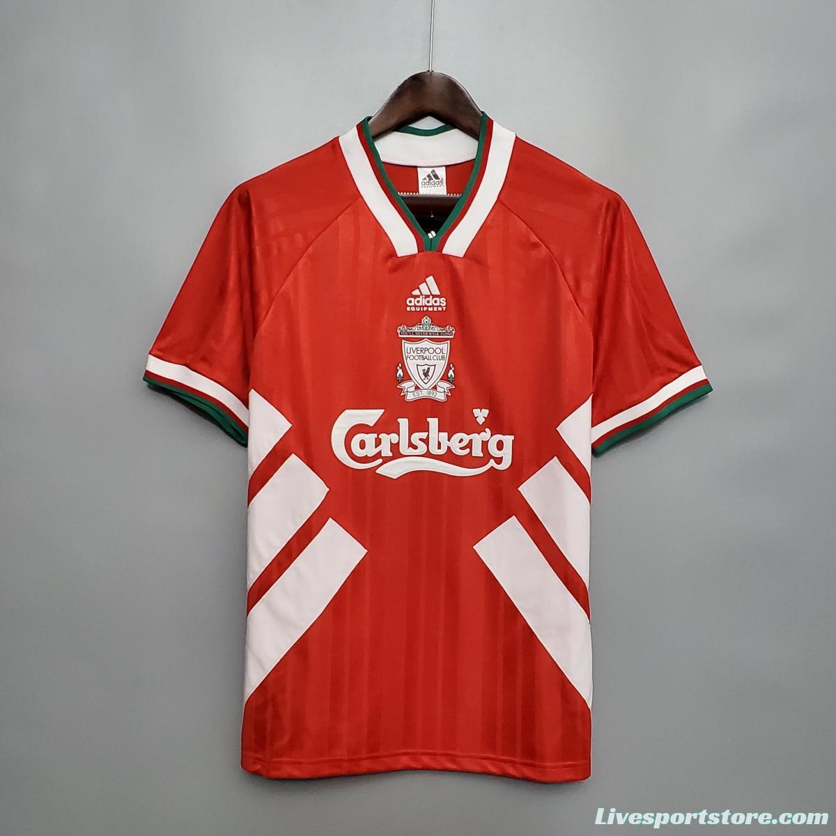 Retro 93/95 Liverpool home Soccer Jersey