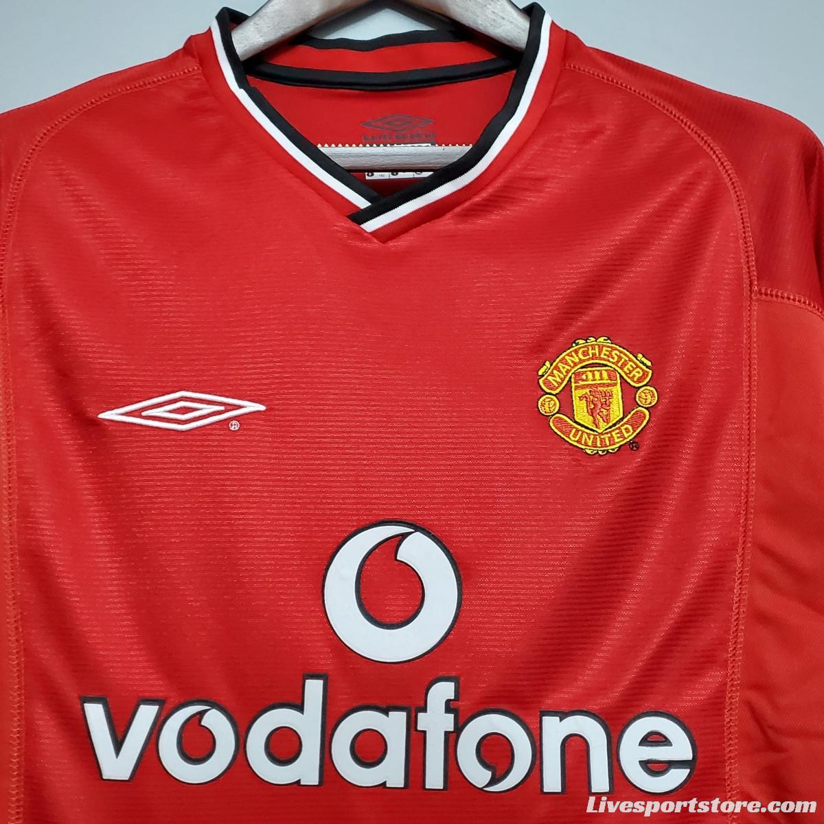 Retro 00/01 Manchester United home Soccer Jersey