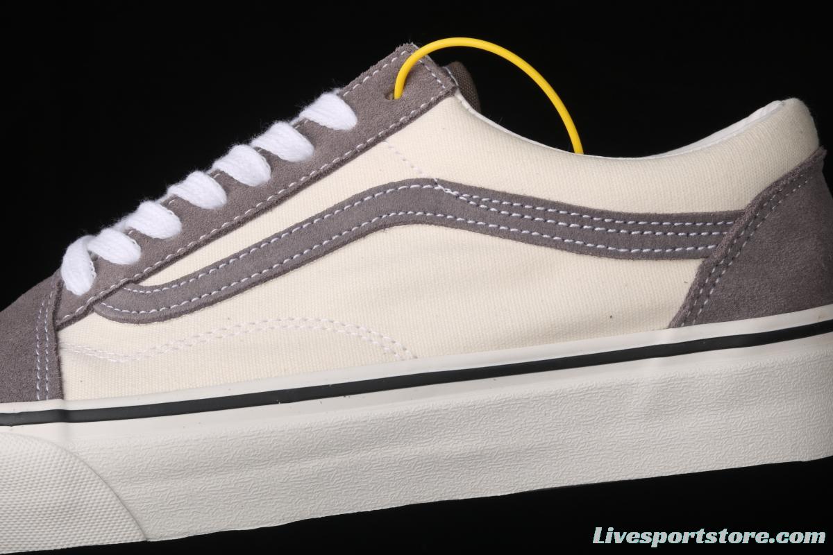 Vans Old Skool gray and white color low-top board shoes sports board shoes VNOA3WKT4OP