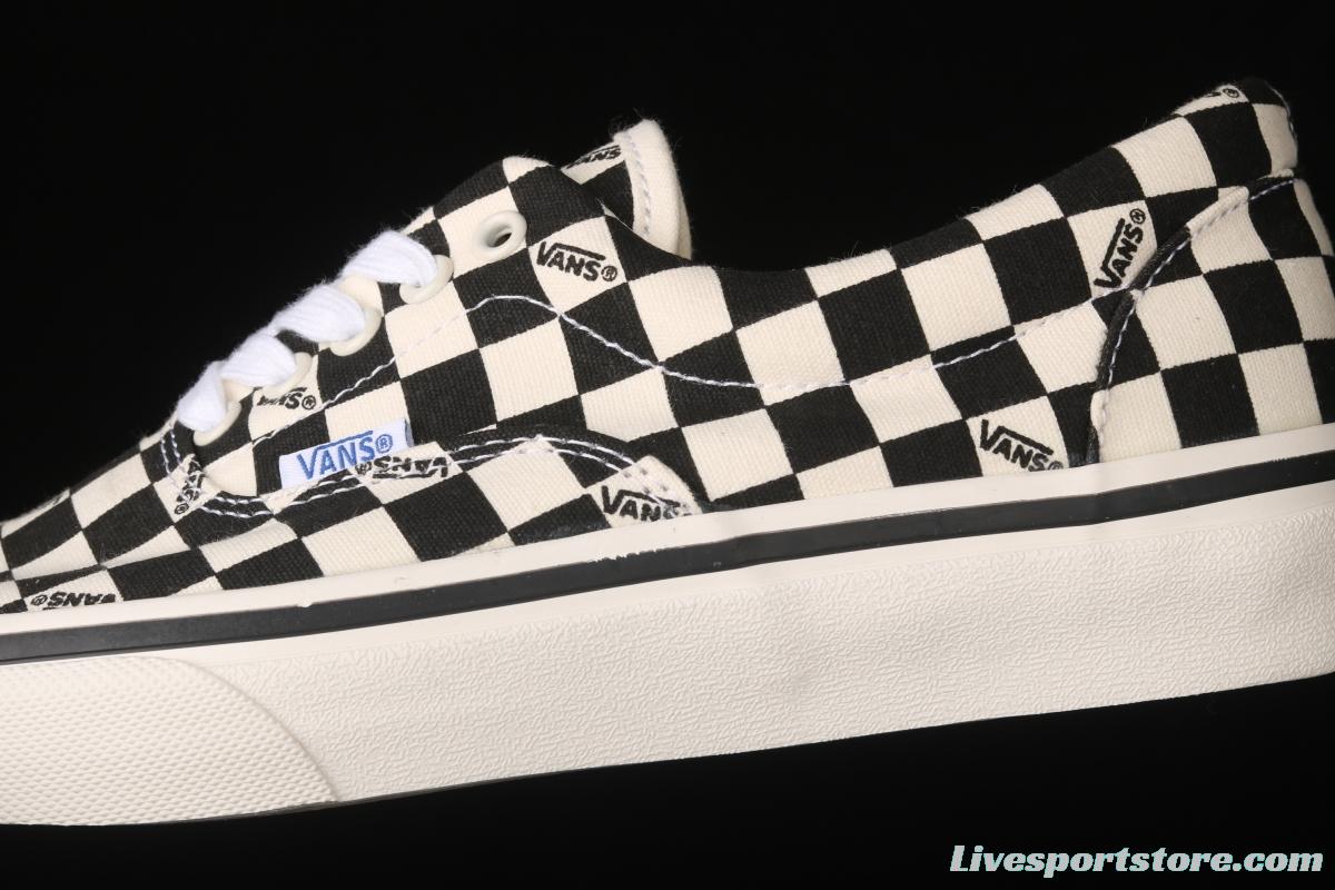 Vans Vault OG Era Lx Vance 20ss high-end branch line black and white checkerboard letter low-top canvas board shoes VN0A4BV4R6R