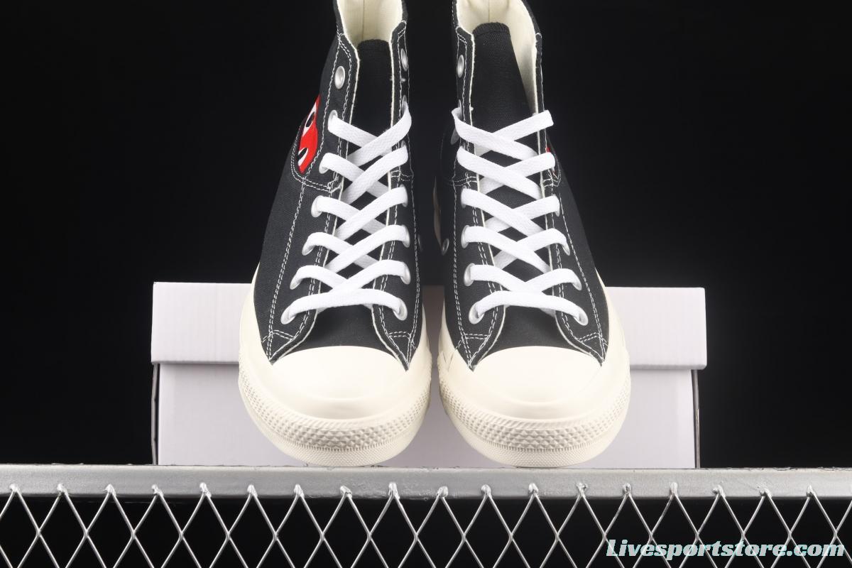 Converse All Star x CDG 2021 Sichuan Jiubao Ling co-named 1CL876 high-top casual board shoes.