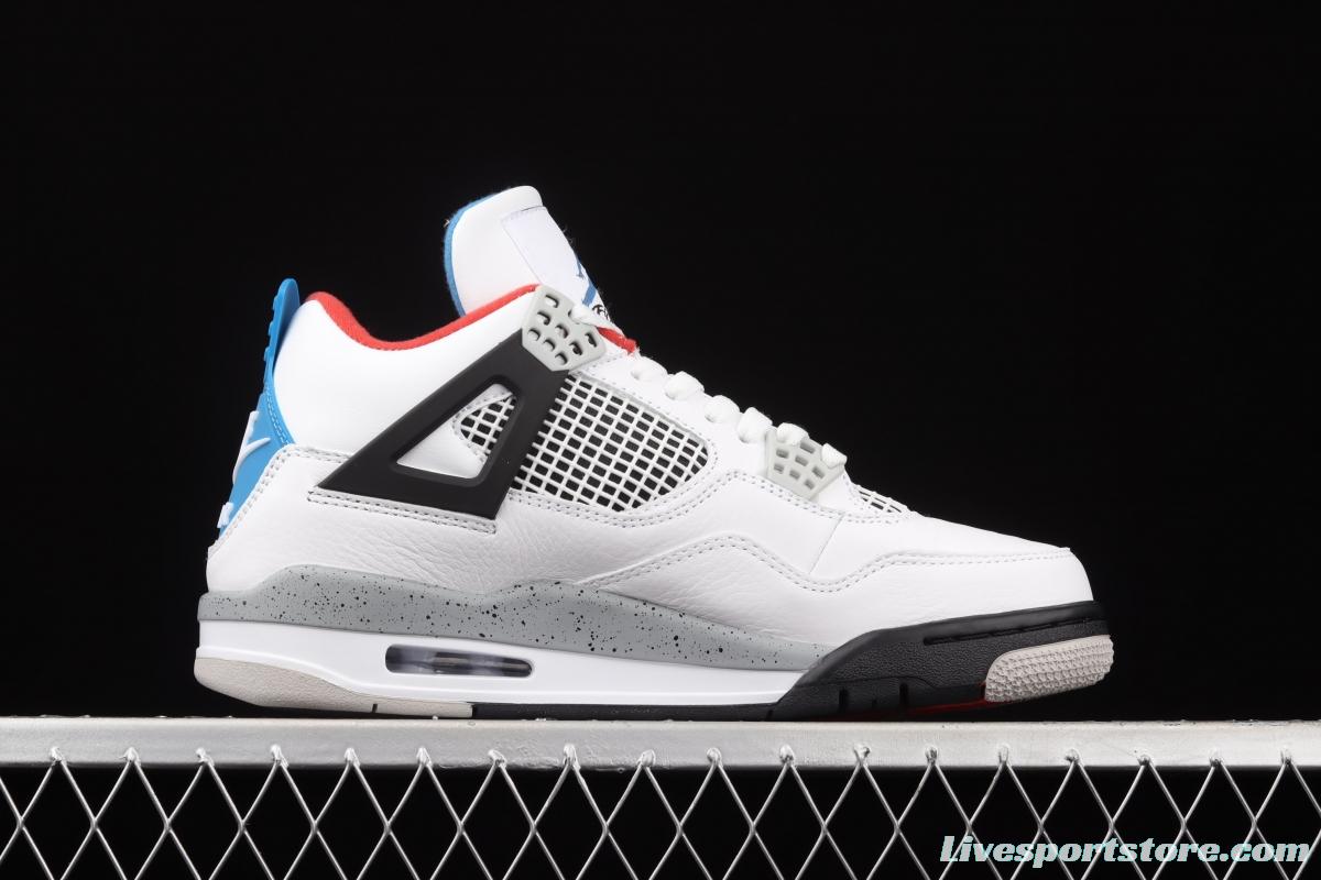 Air Jordan 4 What The Yuanyang white cement top layer basketball shoes CI1184-146,