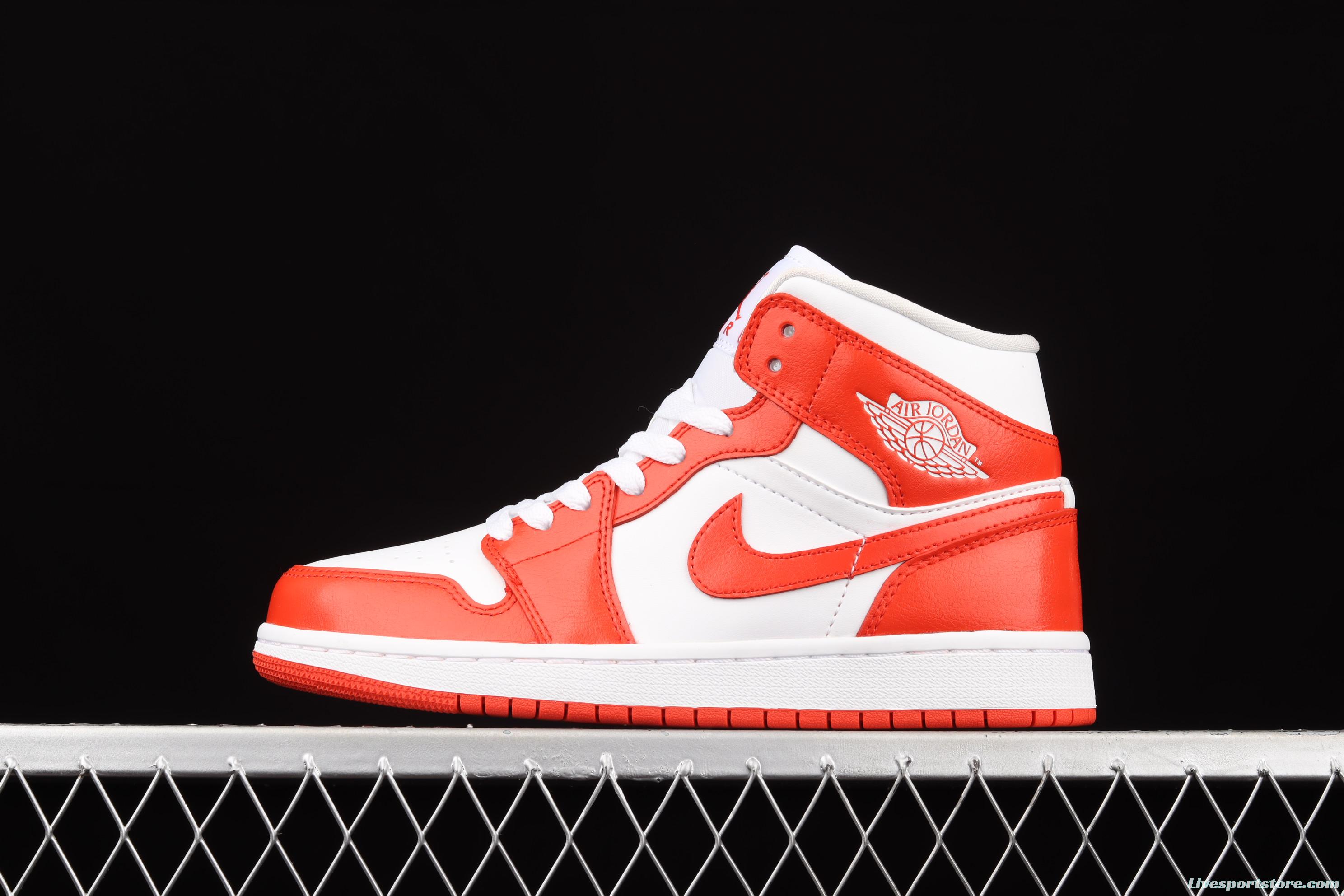 Air Jordan 1 Mid Havana Red Zhongbang Basketball shoes BQ6472-116