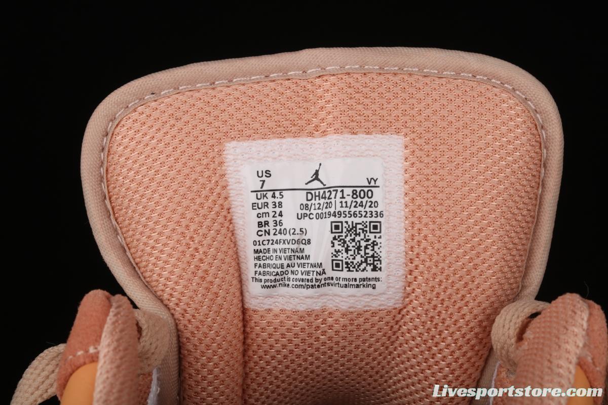 Air Jordan 1 Low orange powder splicing low-side all-purpose leisure sports board shoes DH4271-800