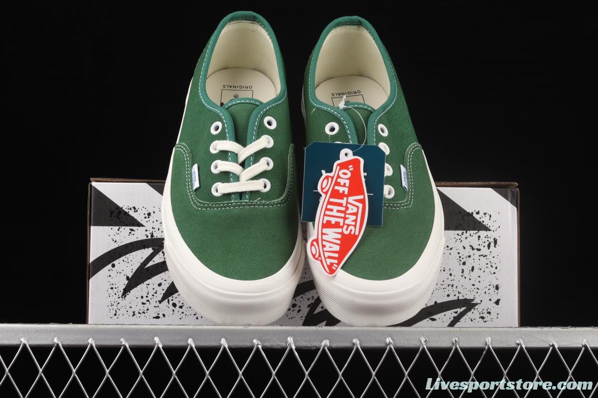 Vans OG Authentic Lx green suede vulcanized low upper shoes VN0A4BV94JG