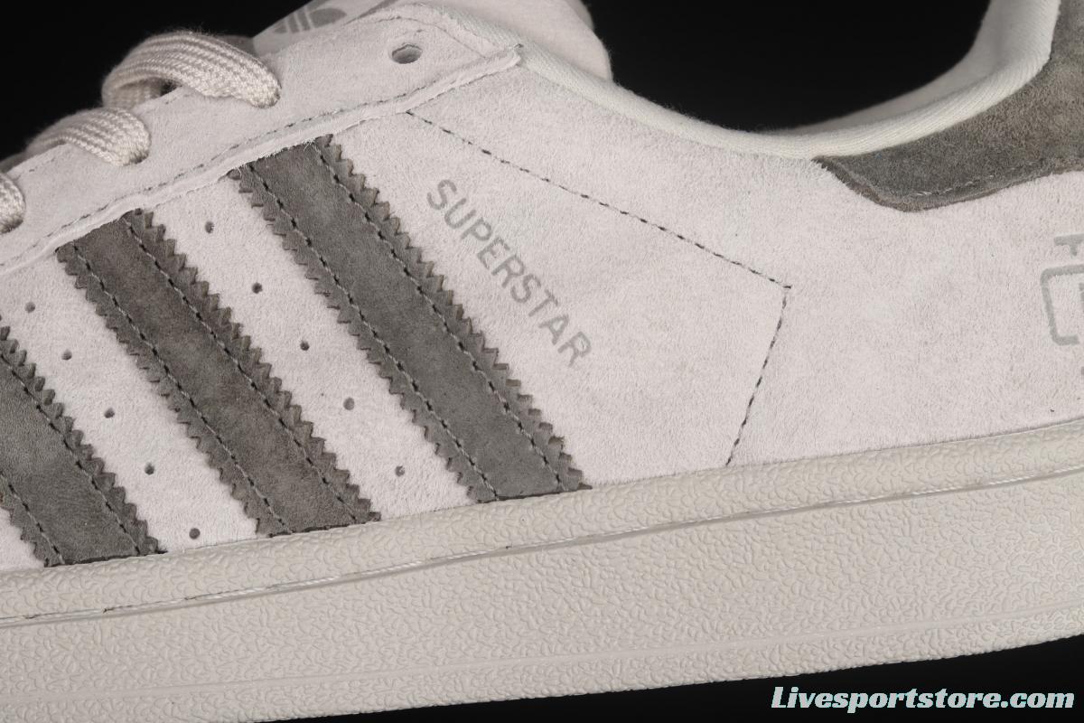 Reigning Champ x Adidas Superstar BS9558 shell joint style suede light gray dark gray classic leisure board shoes