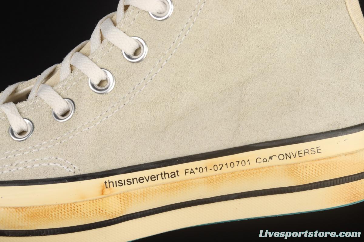 Thisisneverthat x Converse Chuck Taylor All Star 1970's Converse 2022 new suede high upper shoes 172395C