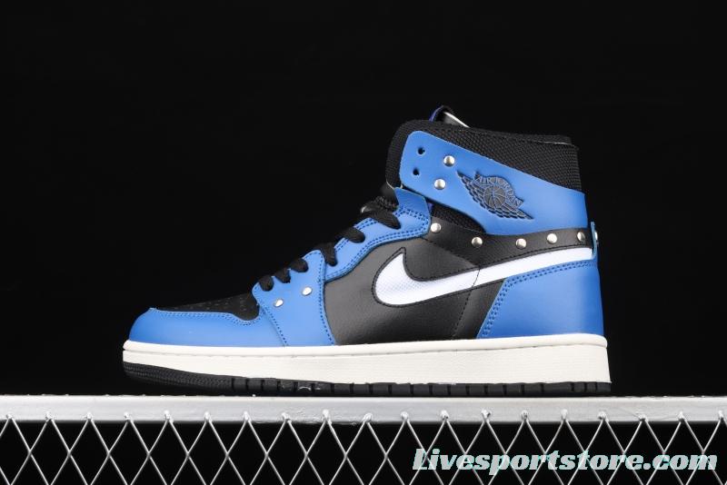 Air Jordan 1 Zoom Comfort SE Hyper Royal metal rivets black and blue CZ1360-401