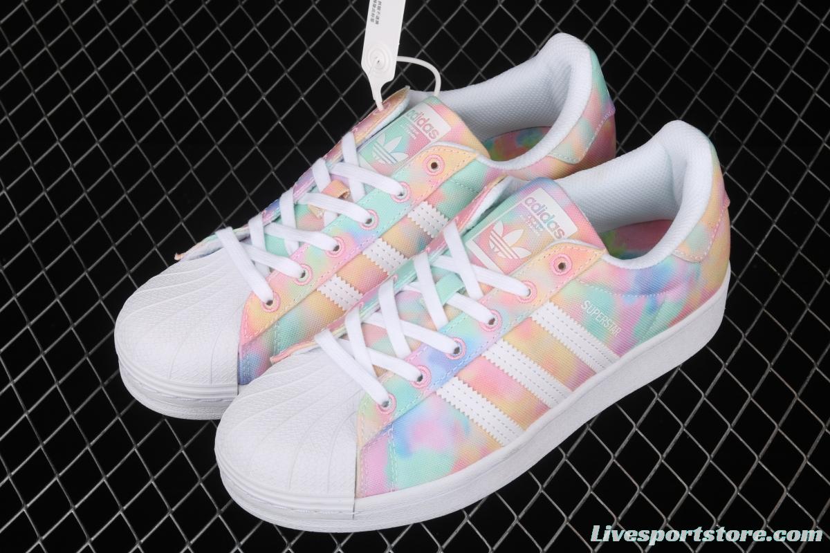 Adidas Superstar Originals Superstar FY1268 Rainbow 3D painted Shell head Classic Leisure Sports Board shoes