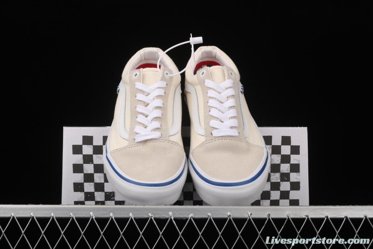 Vans Skate Classics Old Skool series rice-white low-top casual board shoes VN0A5FCBOFW