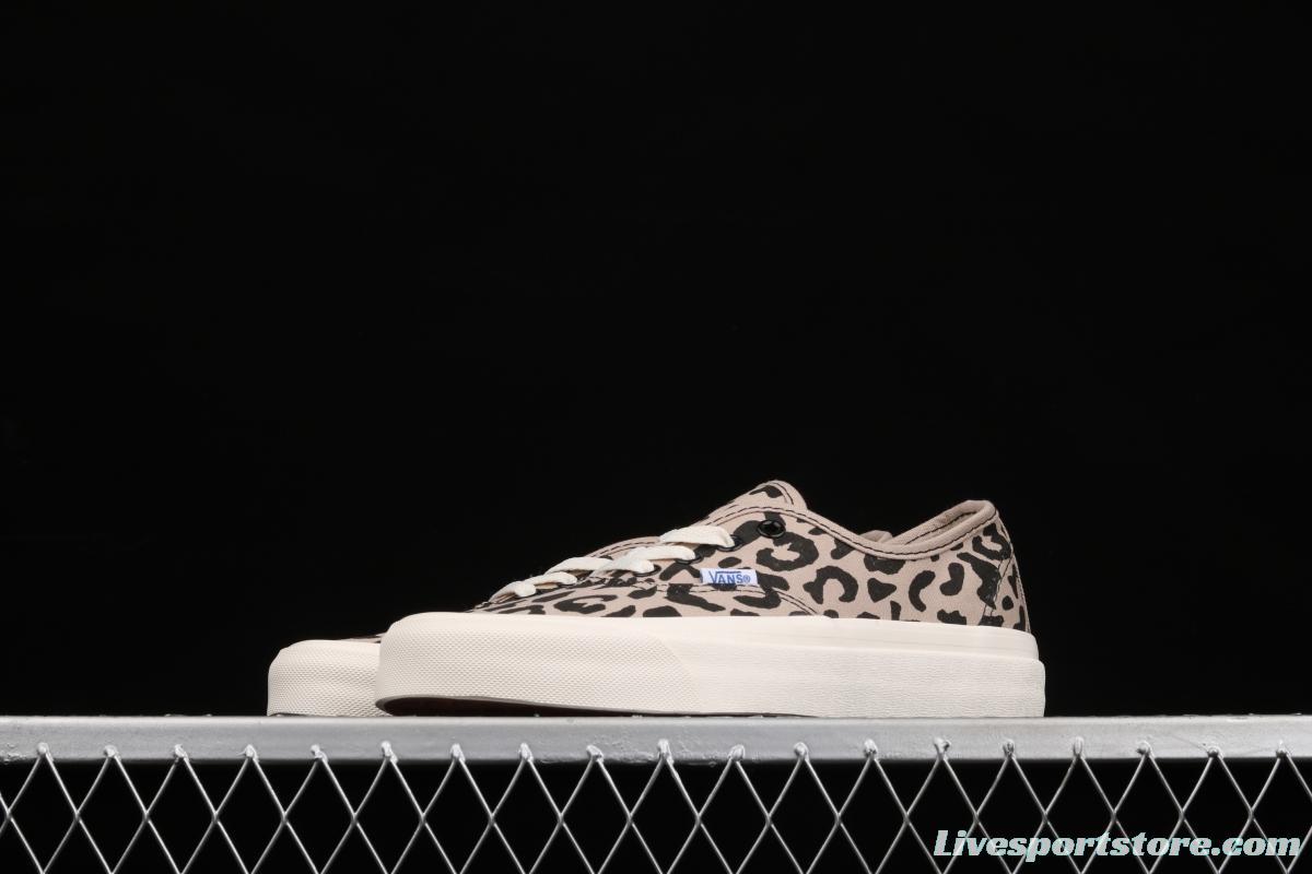 Vans Vault OG Authentic LX gray leopard print high-end branch line vulcanized canvas low-top casual board shoes VN0A38YYB89