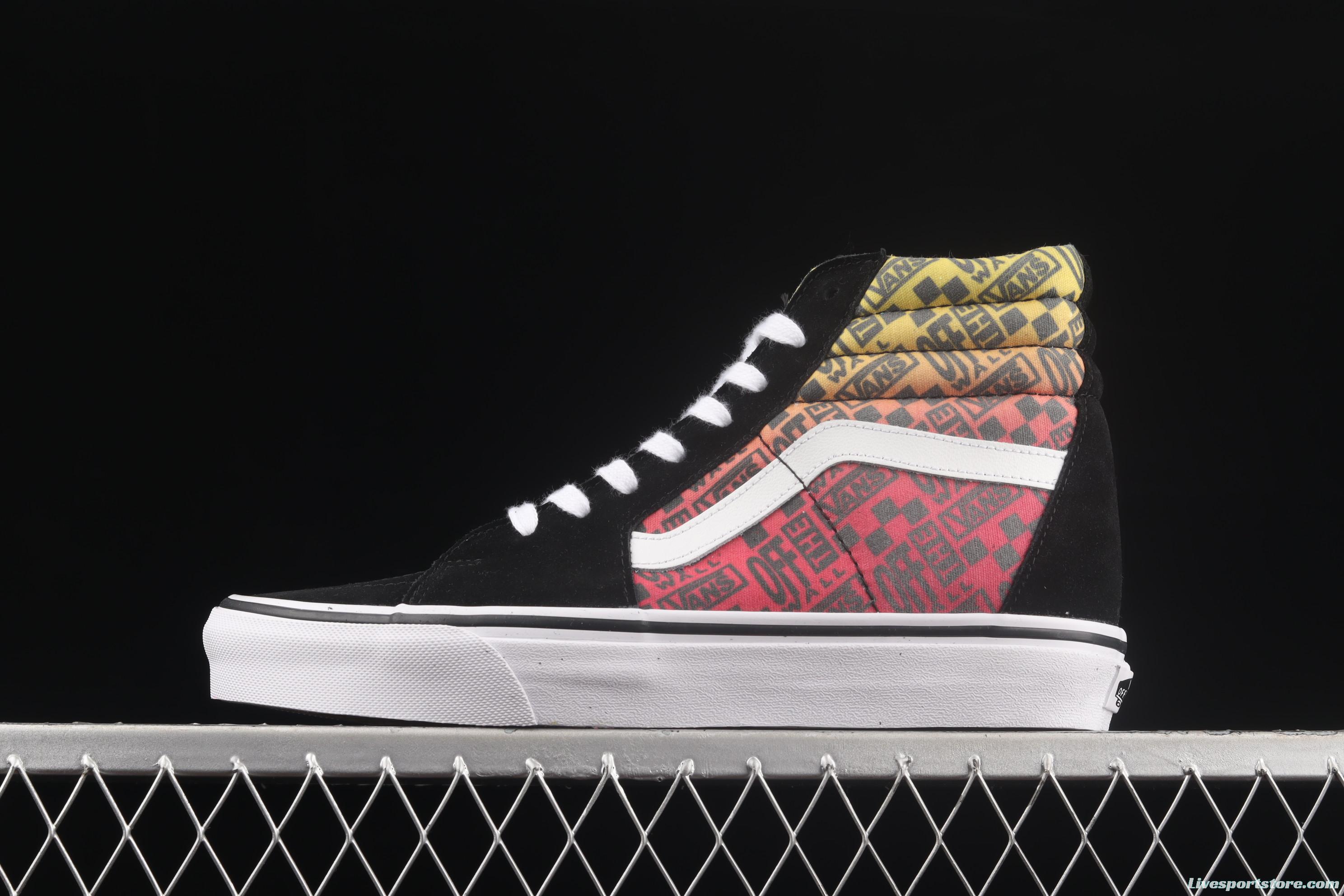 Vans Sk8-Hi Slim graded letter printed high-top casual board shoes VN0A4U3C2N5