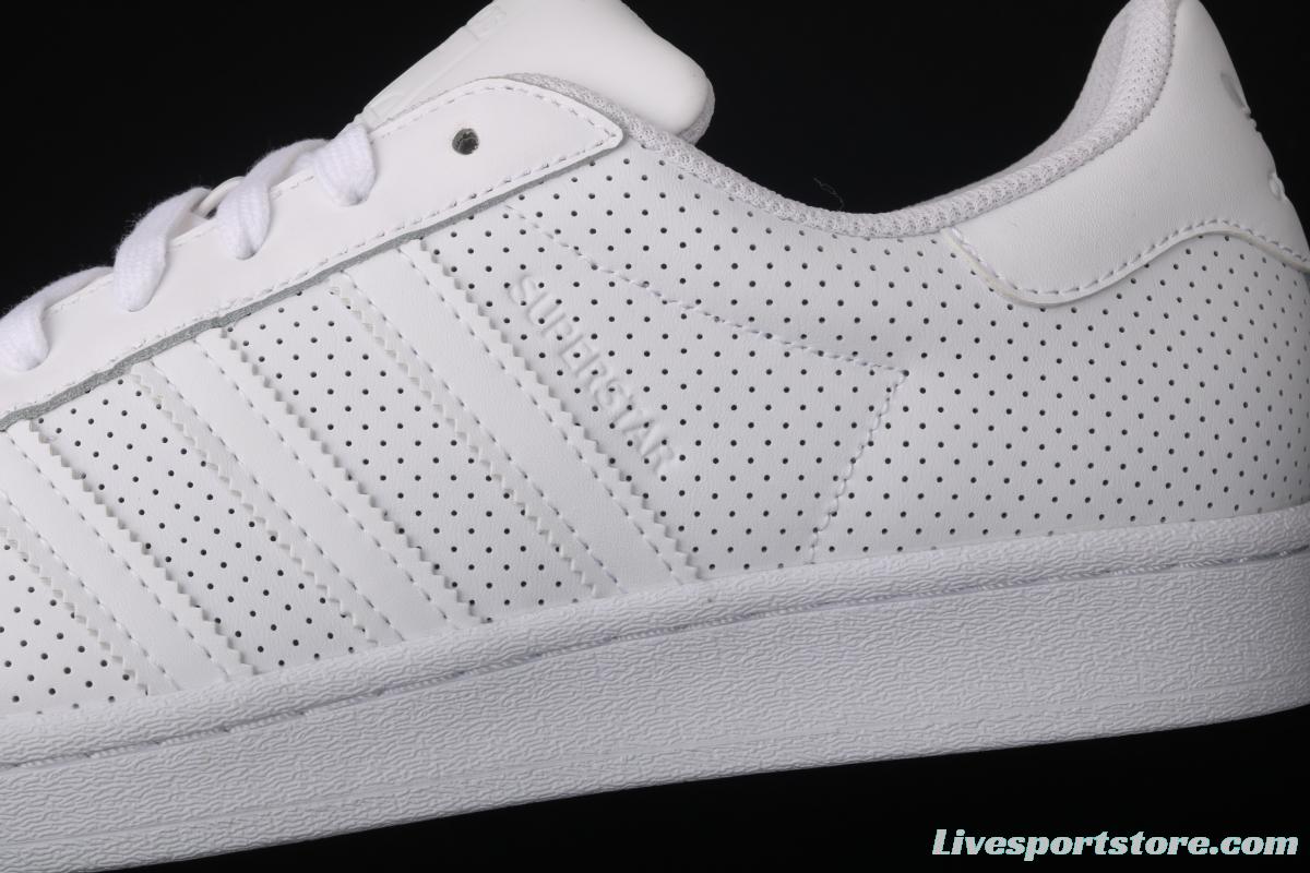 Adidas Superstar FV3445 shell head 50th anniversary limited all-white punching sports leisure board shoes