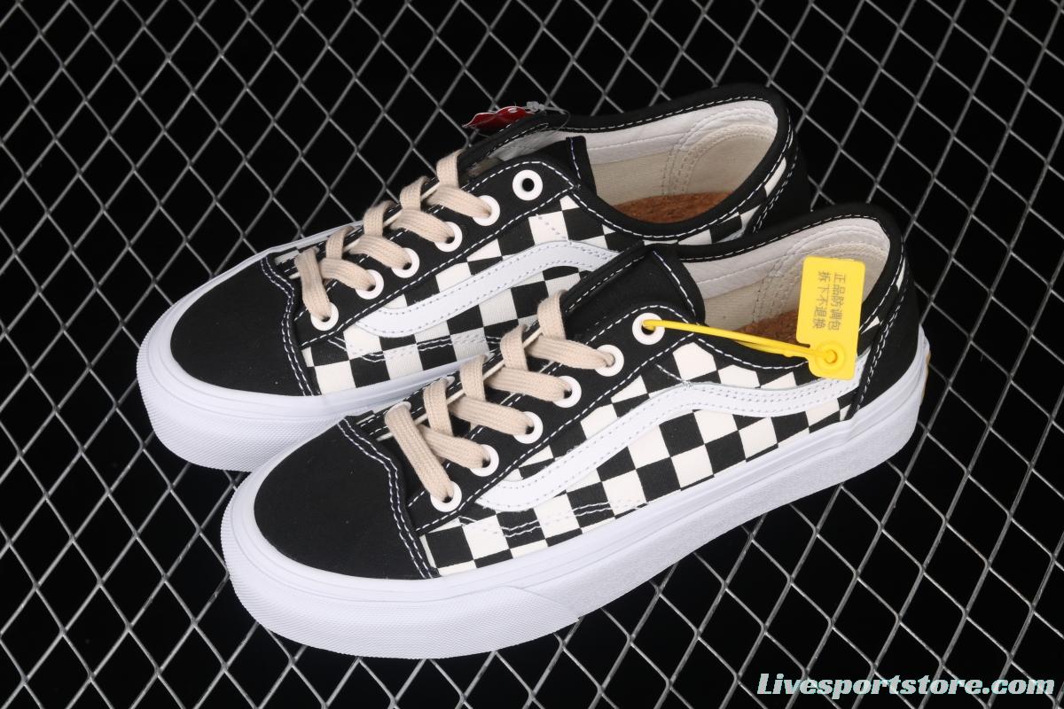 Vans Style 36 black and white checkerboard low upper board shoes sports shoes VN0A3MVL42E