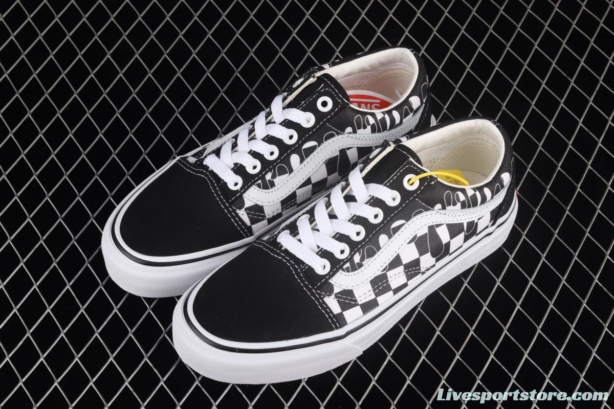 Vans Old Skool black-and-white graffiti printed low-top shoes VN0A7Q2J6UP