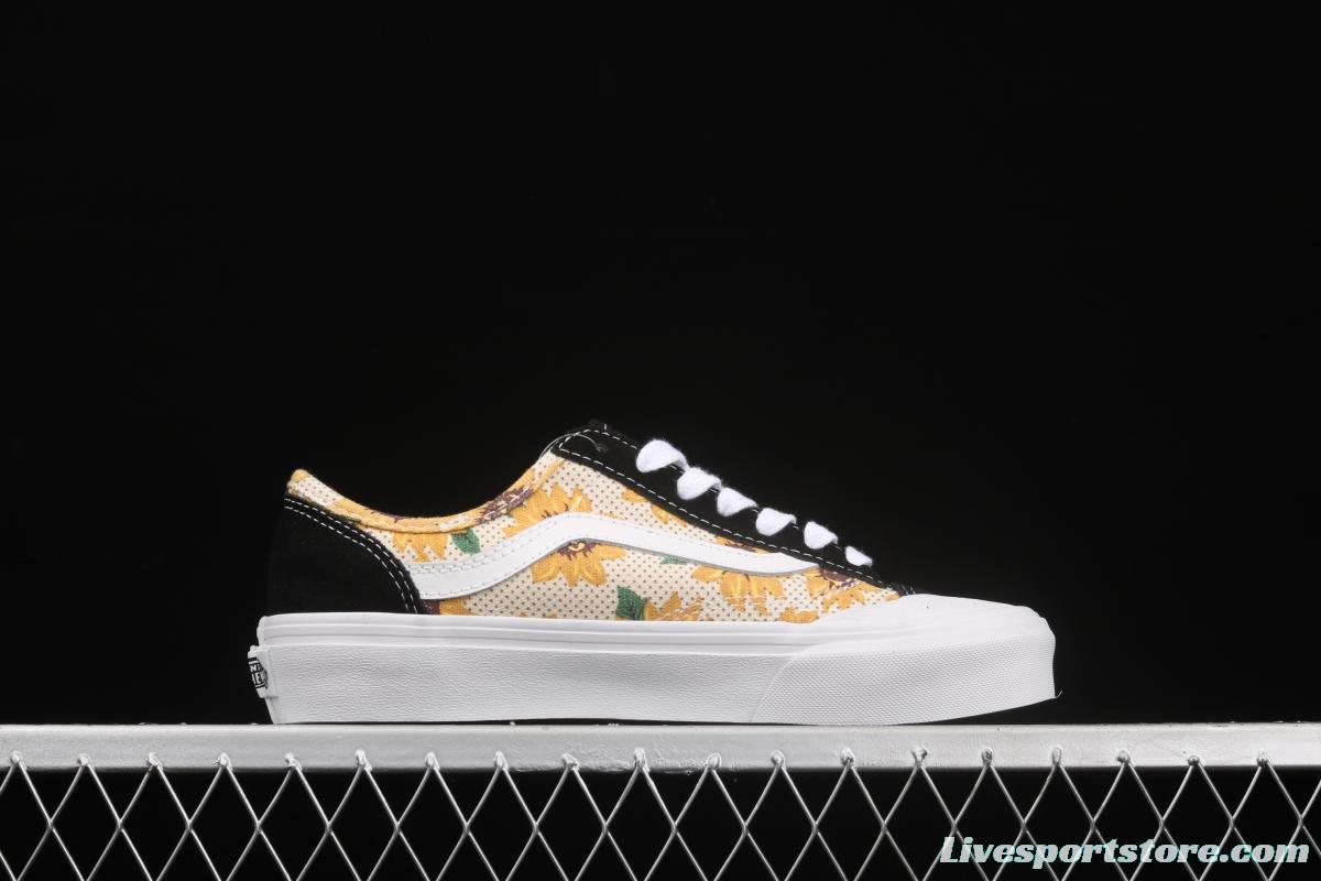 Vans Style 36 SF Sunflower Daisy PEACEMINUSONE short head Limited Edition Skateboard shoes VN0A5HFF6SR