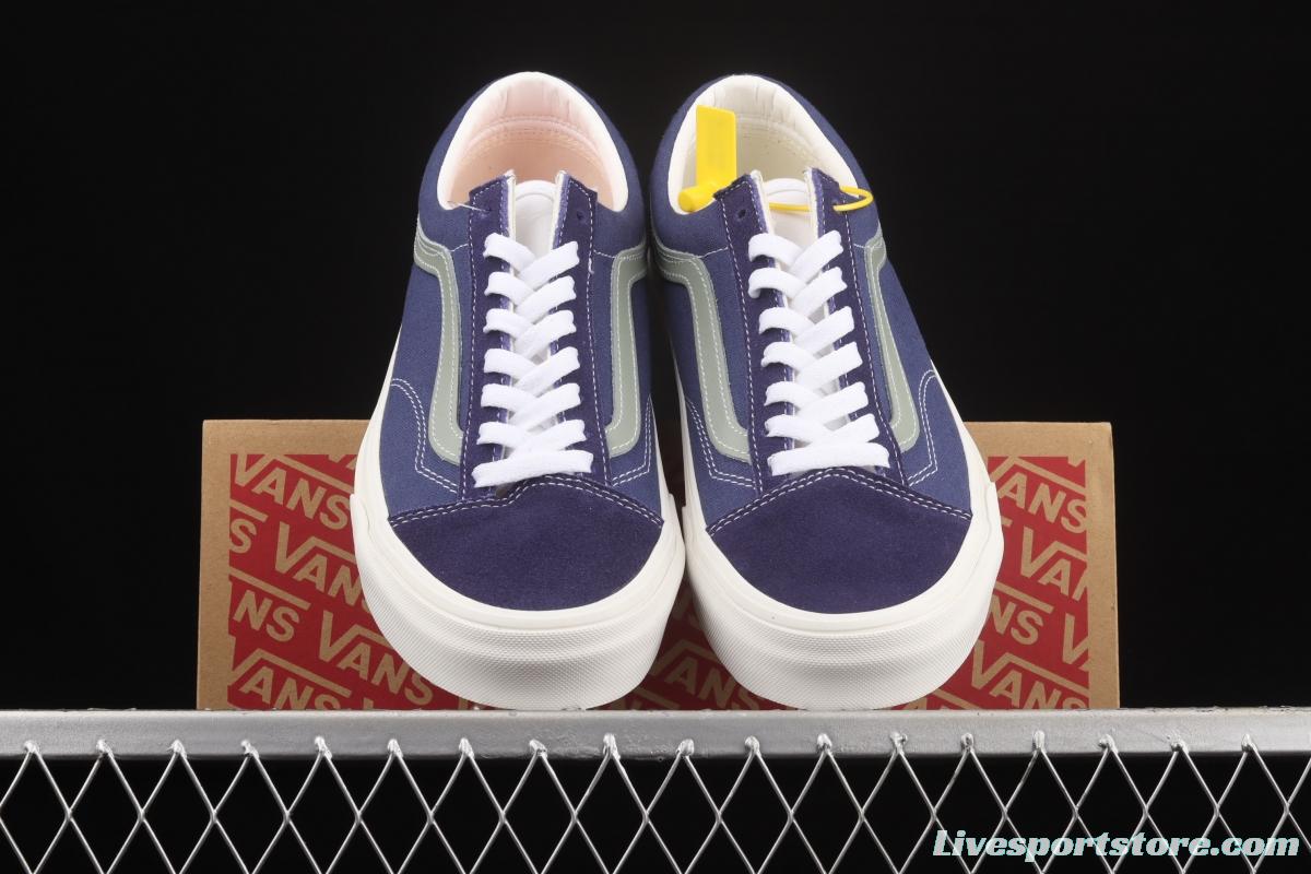 Vans Style 36 small blue-green low-top casual board shoes VN0A54F6680