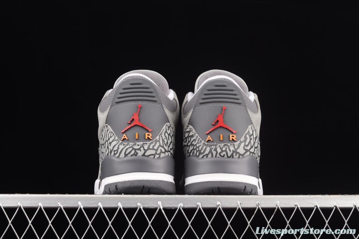 Air Jordan 3 Retro Cool Grey AJ3 Joe 3 cool gray basketball shoes CT8532-012