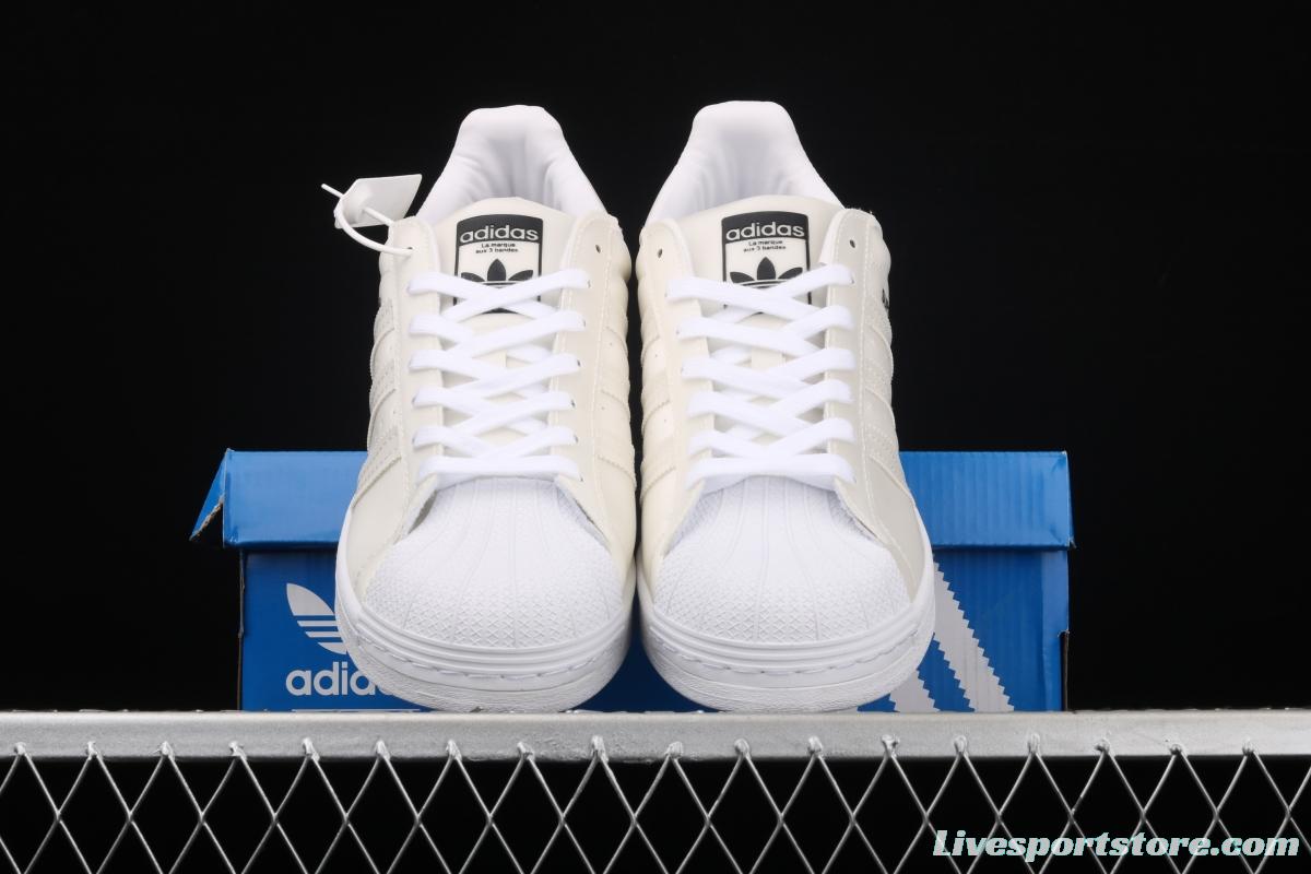 Adidas SuperStar FX7781 shell head clover 50th anniversary dazzle laser Korean version leisure couple board shoes