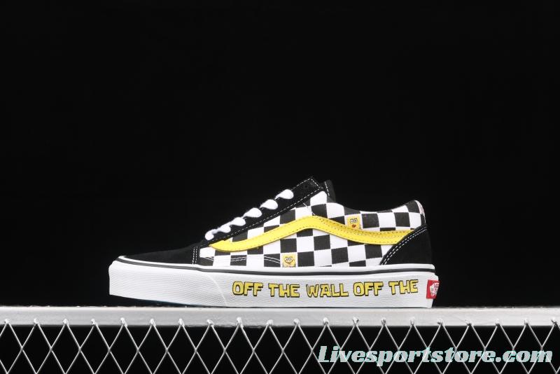 SpongeBob x Vans Old Skool co-signed VN0A38G19EK low-top casual board shoes.