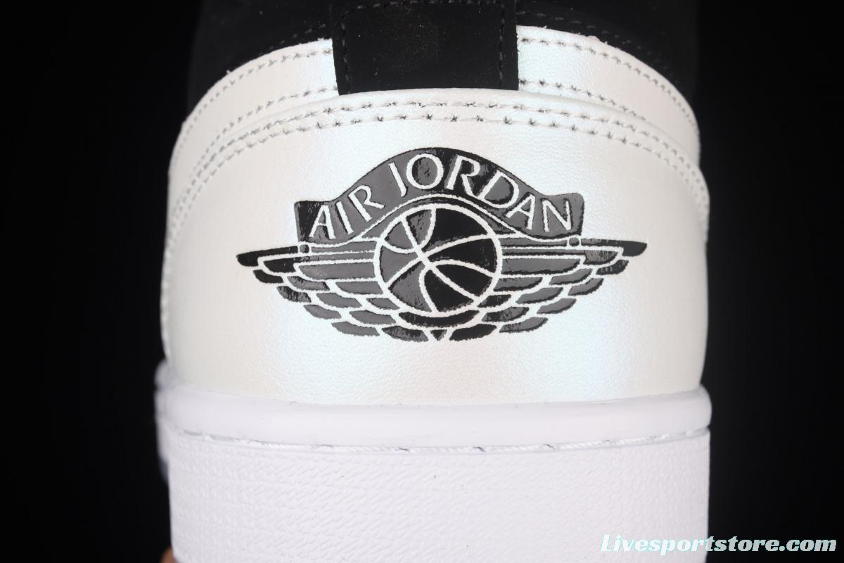 Air Jordan 1 black and white laser low side retro culture basketball shoes DH6931-001