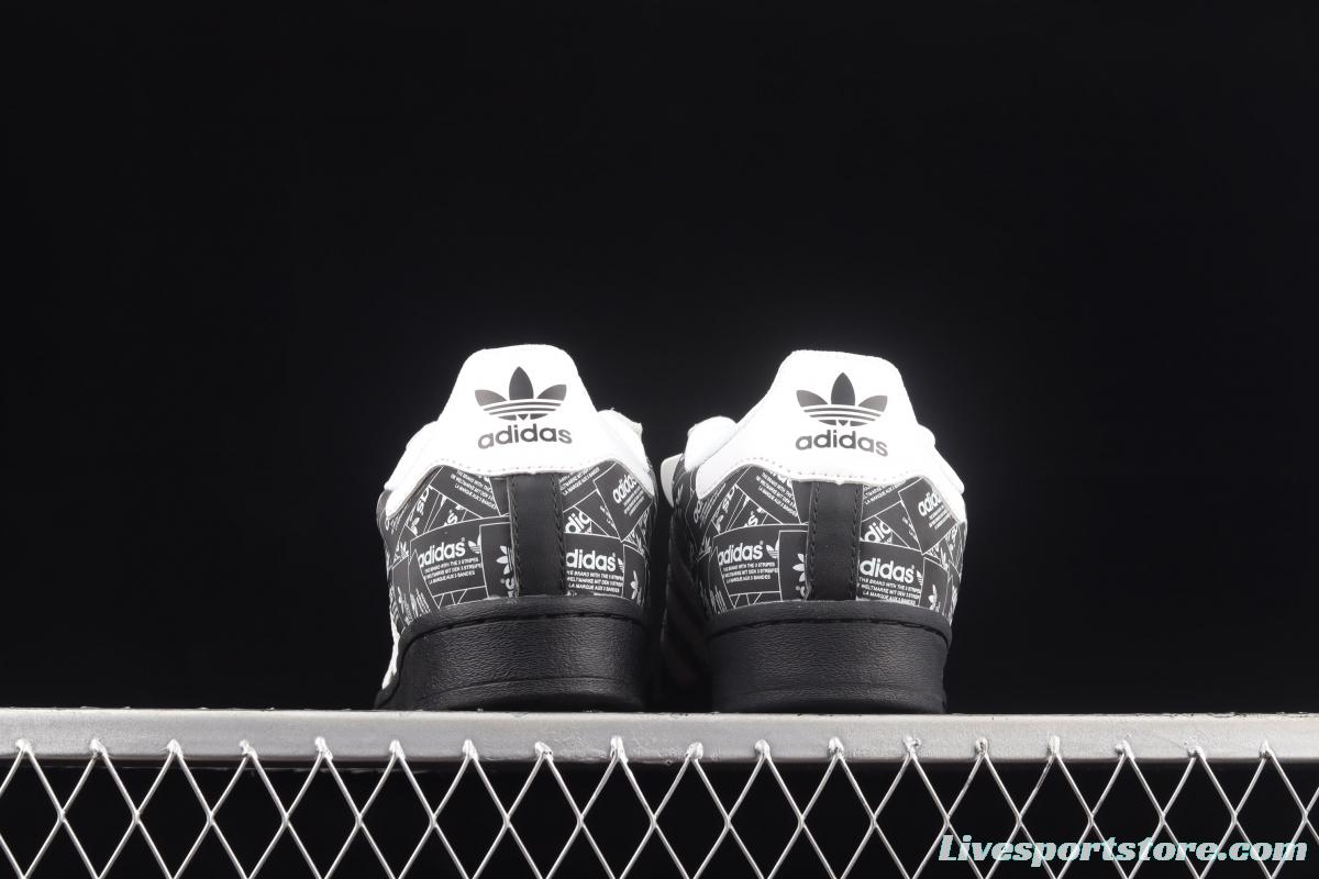 Adidas Originals Superstar FV2820 shell head printed with logo 3M reflective classic sports shoes