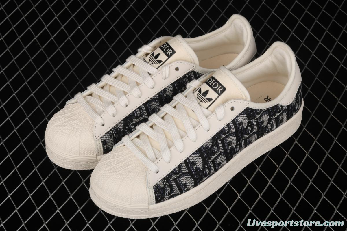 Dior x Adidas Originals Superstar C16650 Dior joint style shell head classic leisure sports board shoes