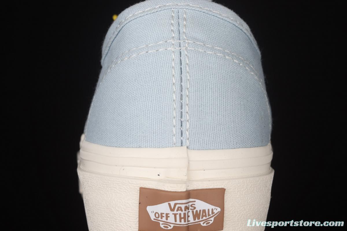 Vans Eco Theory recycled powder blue rice white linen rope canvas board shoes VN0A5HZS9FR