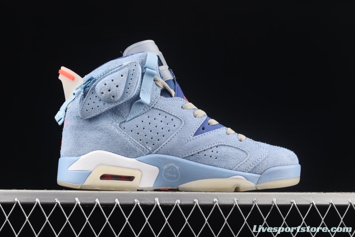 Travis Scott x Air Jordan 6 Cerulean Joint name Sky Blue DH0690-400