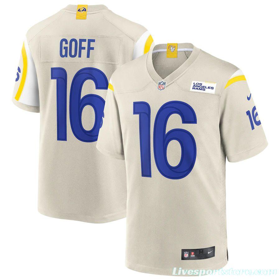 Men's Jared Goff Bone Player Limited Team Jersey