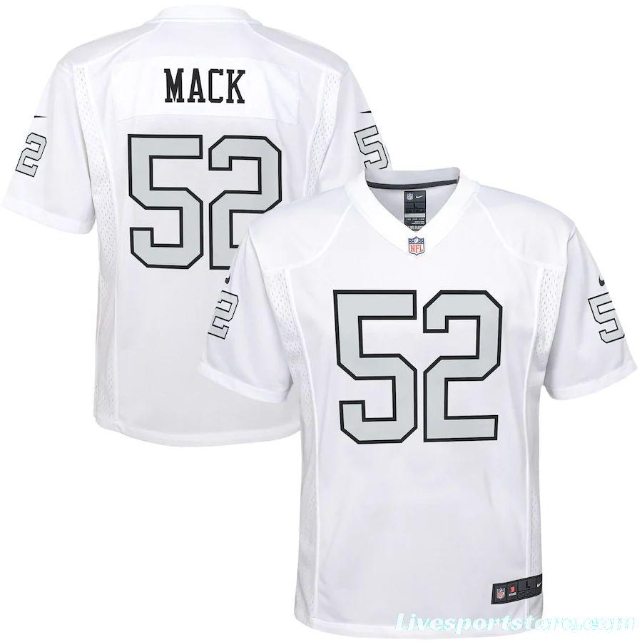 Youth Khalil Mack White Rush Player Limited Team Jersey