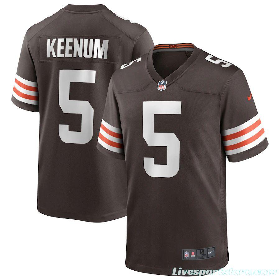 Men's Case Keenum Brown Player Limited Team Jersey