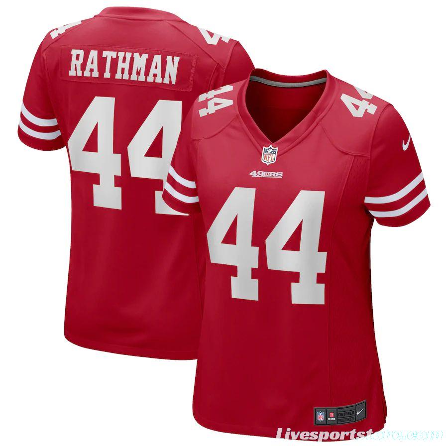 Women's Tom Rathman Scarlet Retired Player Limited Team Jersey