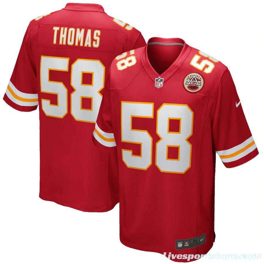 Men's Derrick Thomas Red Retired Player Limited Team Jersey