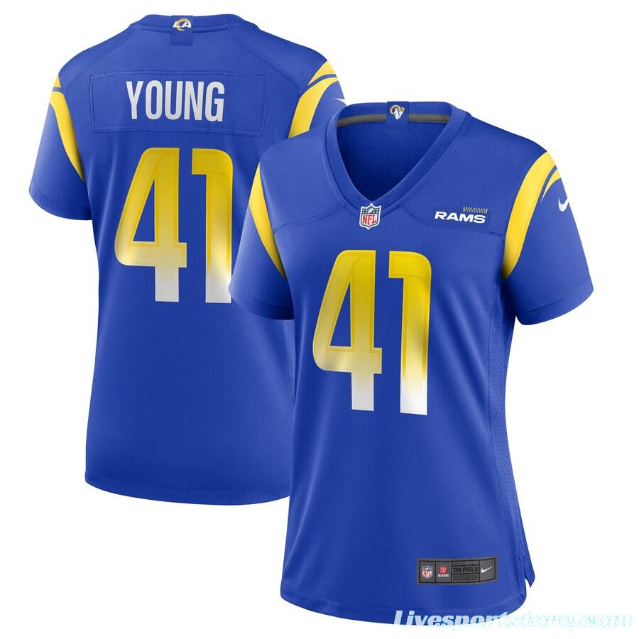 Women's Kenny Young Royal Player Limited Team Jersey