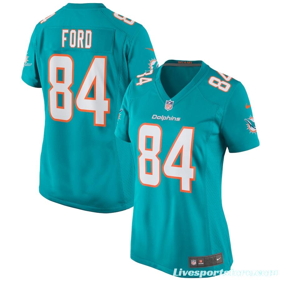 Women's Isaiah Ford Aqua Player Limited Team Jersey