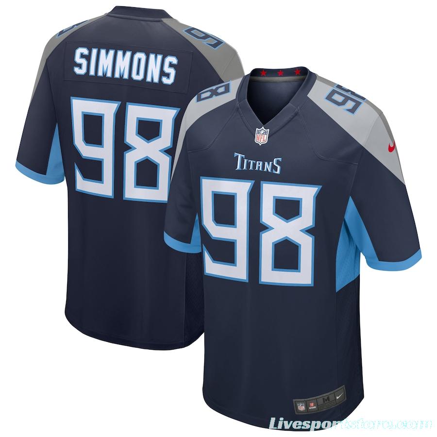 Men's Jeffery Simmons Navy Player Limited Team Jersey